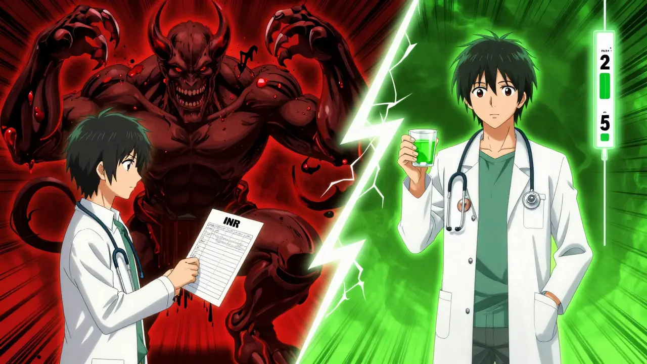 A patient battling a monster made of alcohol while another version stays calm with moderate drinking.