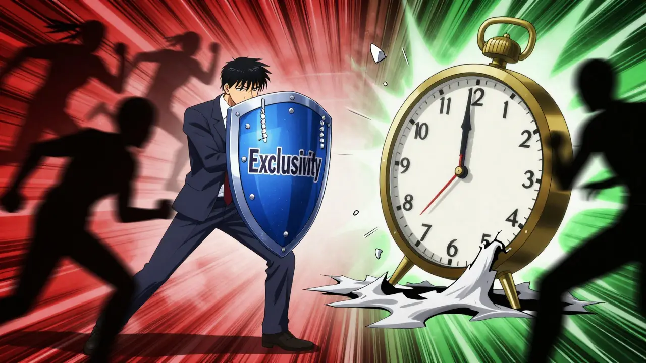 Anime character shielding drug market from competitors