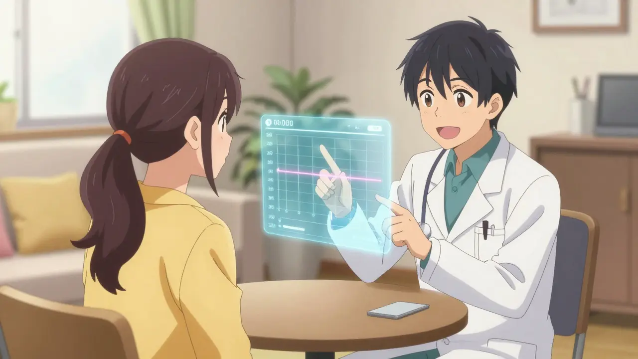 Patient consulting a doctor via telehealth for safe fertility treatment.